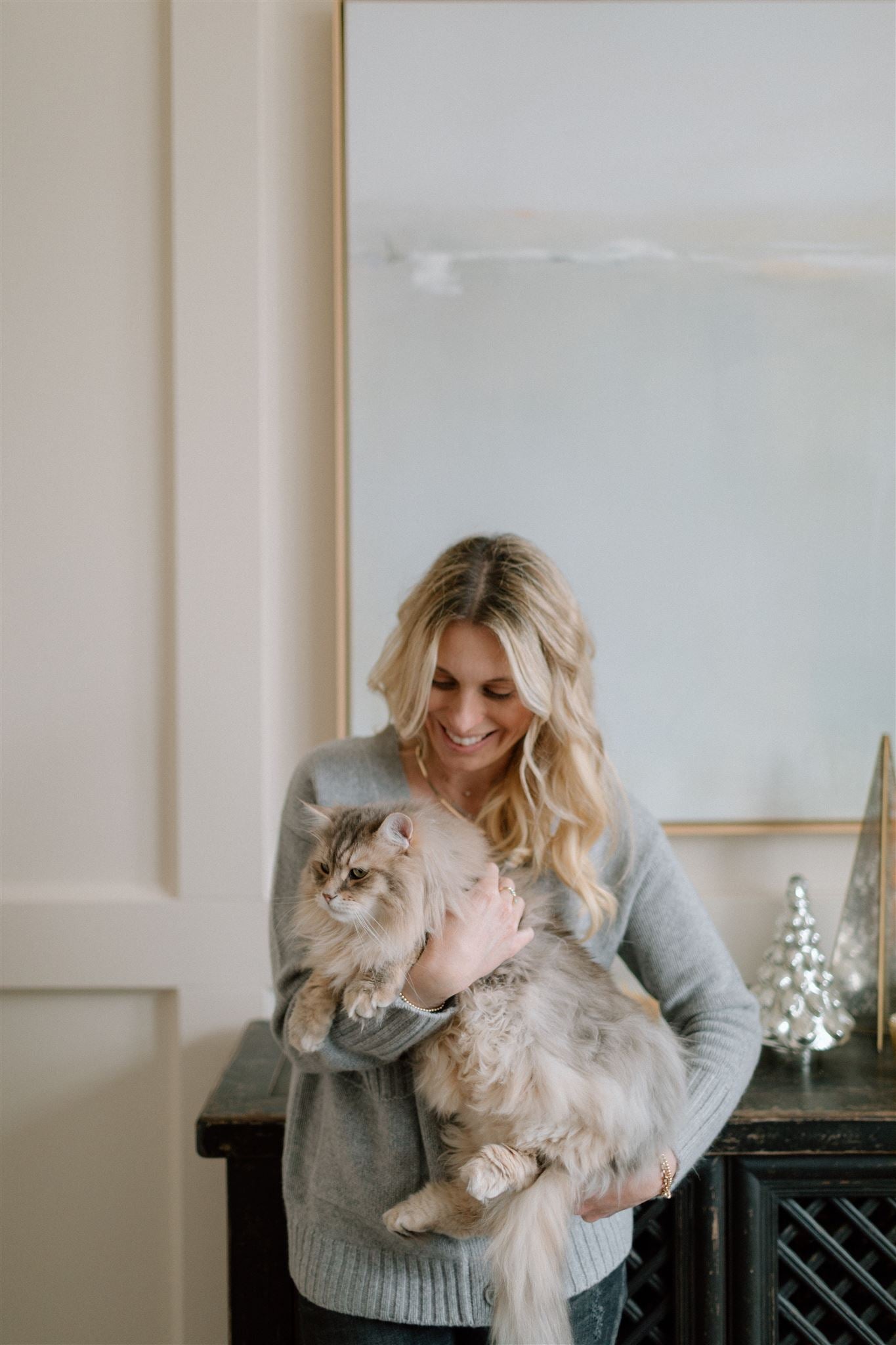 Cozy Cashmere Cardigan in Heather Grey