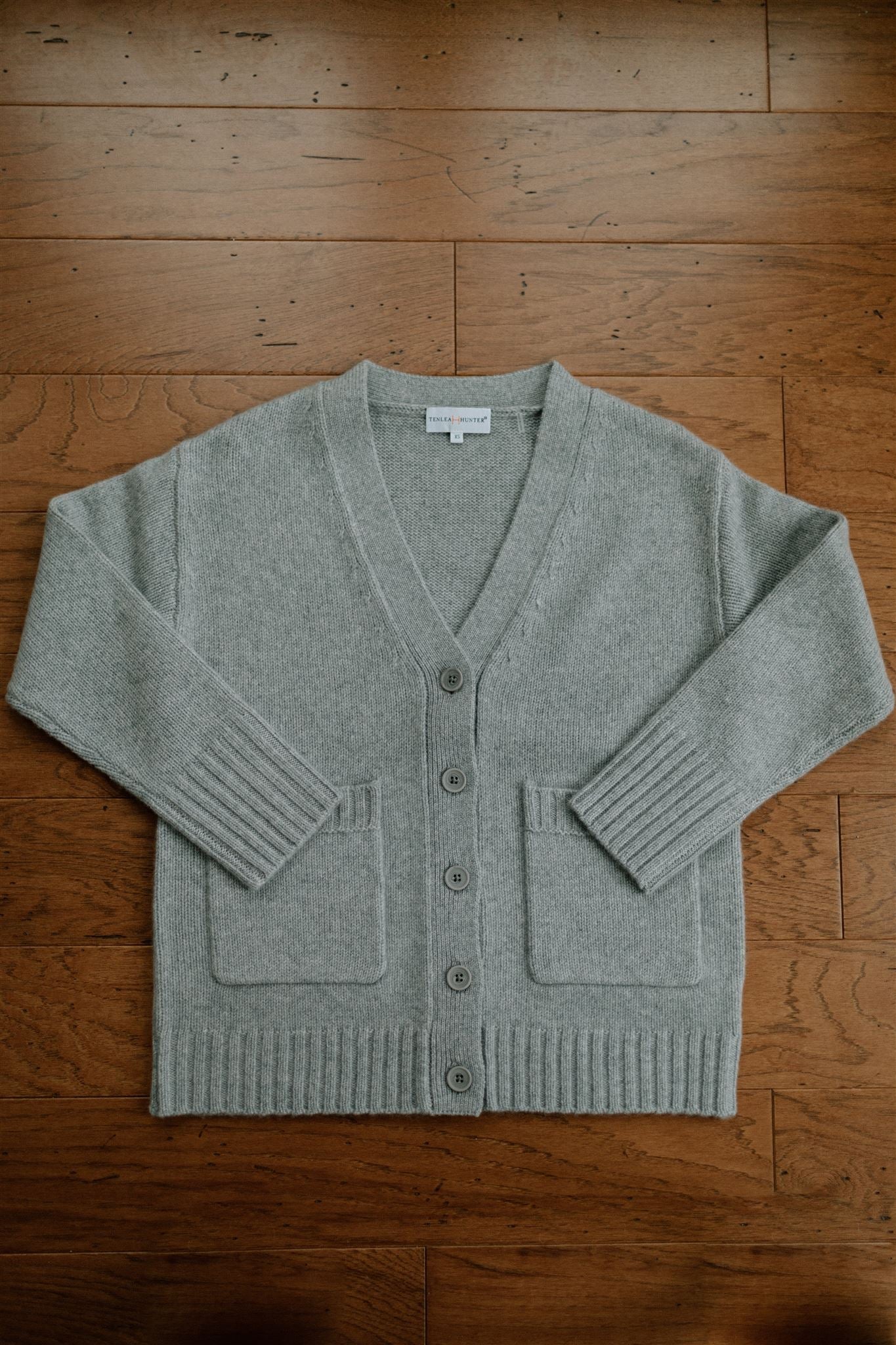 Cozy Cashmere Cardigan in Heather Grey
