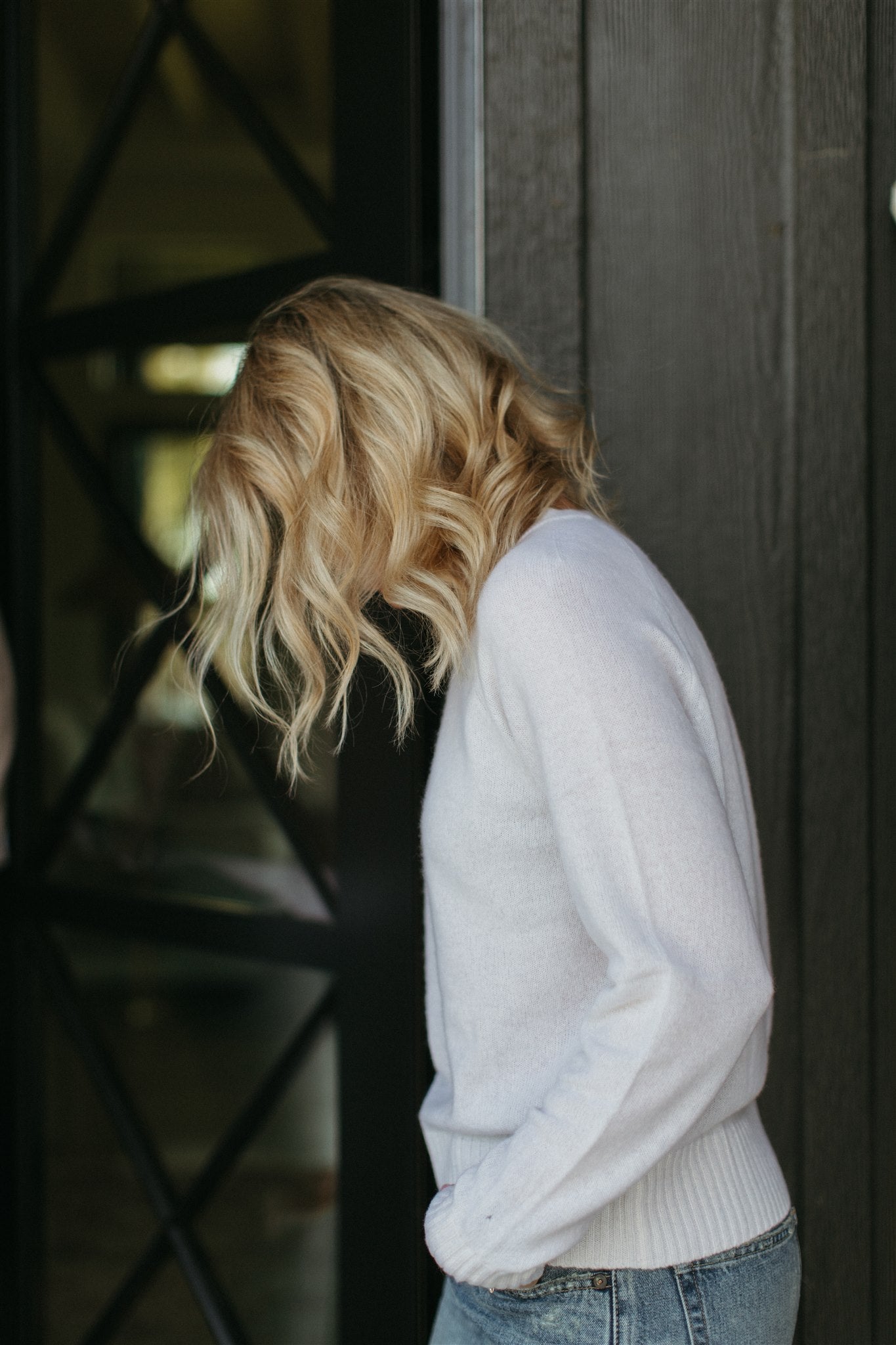 Cashmere Crewneck Sweatshirt in Soft White